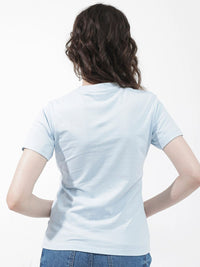 RAREISM Round Neck Short Sleeves Printed Cotton T-shirt