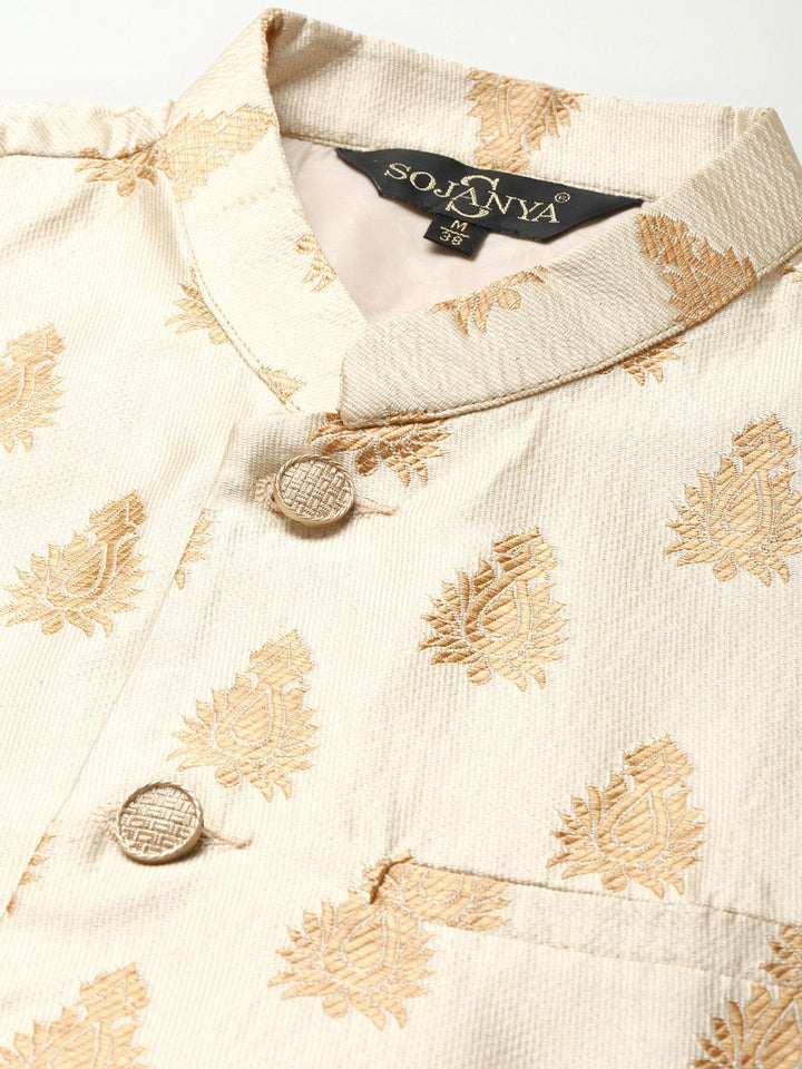 SOJANYA Kurta Motif Etnik Hijau Lelaki dengan Churidar
