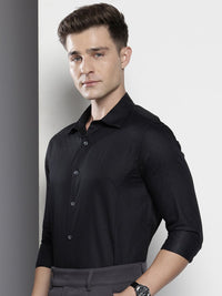 The Indian Garage Co. X Luxe Slim Fit Geometric Self Designed Formal Shirt