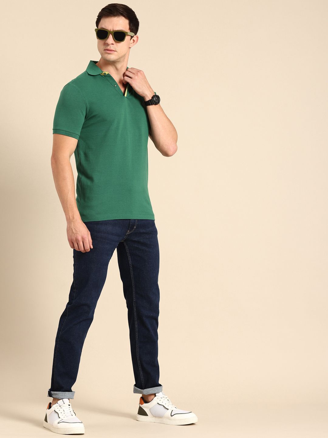 Being Human Polo Collar Pure Cotton T-shirt