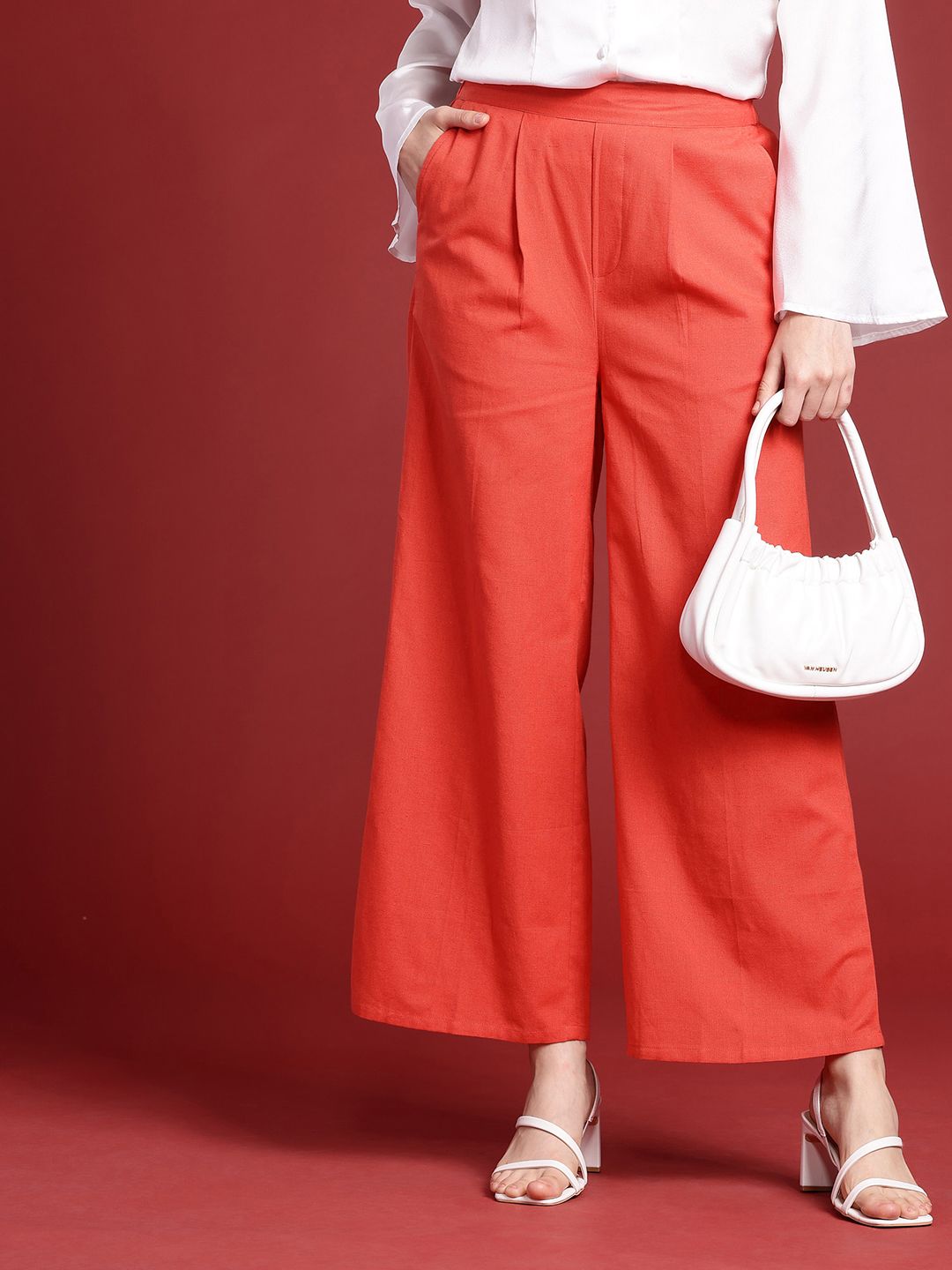 all about you Women Pleated Wide Leg Trousers