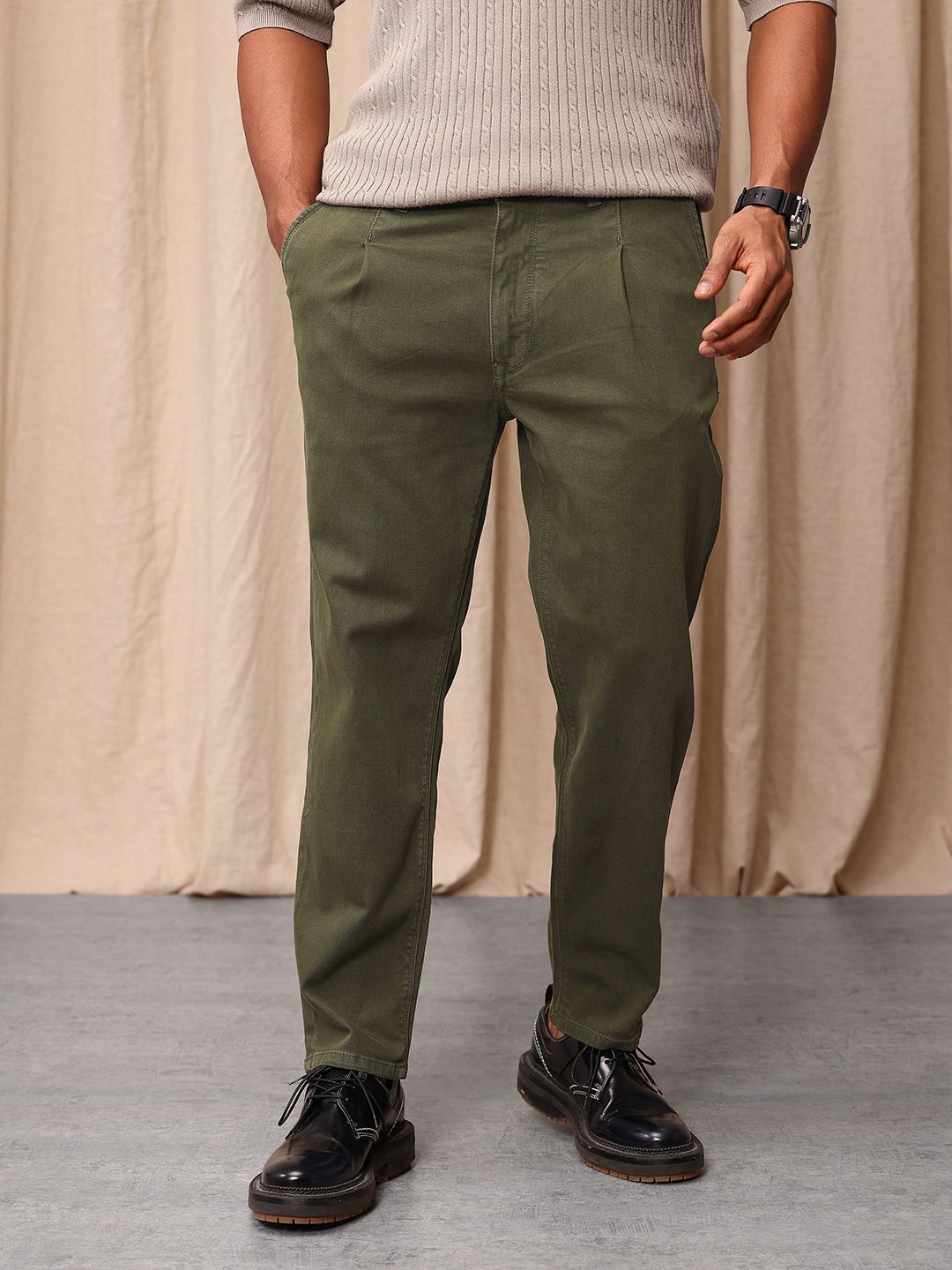 Mr Bowerbird Men Tapered Cropped Fit Stretchable Jeans