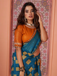 Saree mall Mirror Work Poly Cotton Designer Sarees
