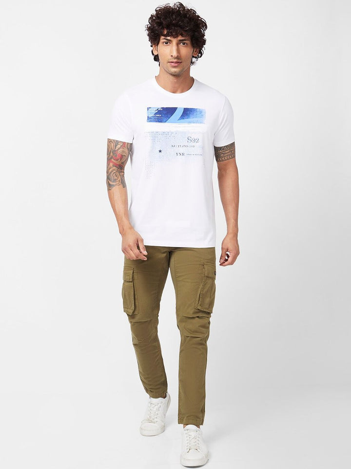 SPYKAR Men Tapered Fit Mid Rise Cotton Cargos