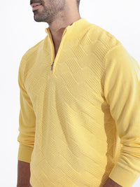 RARE RABBIT Men Troyo Solid Mock Collar Sweater