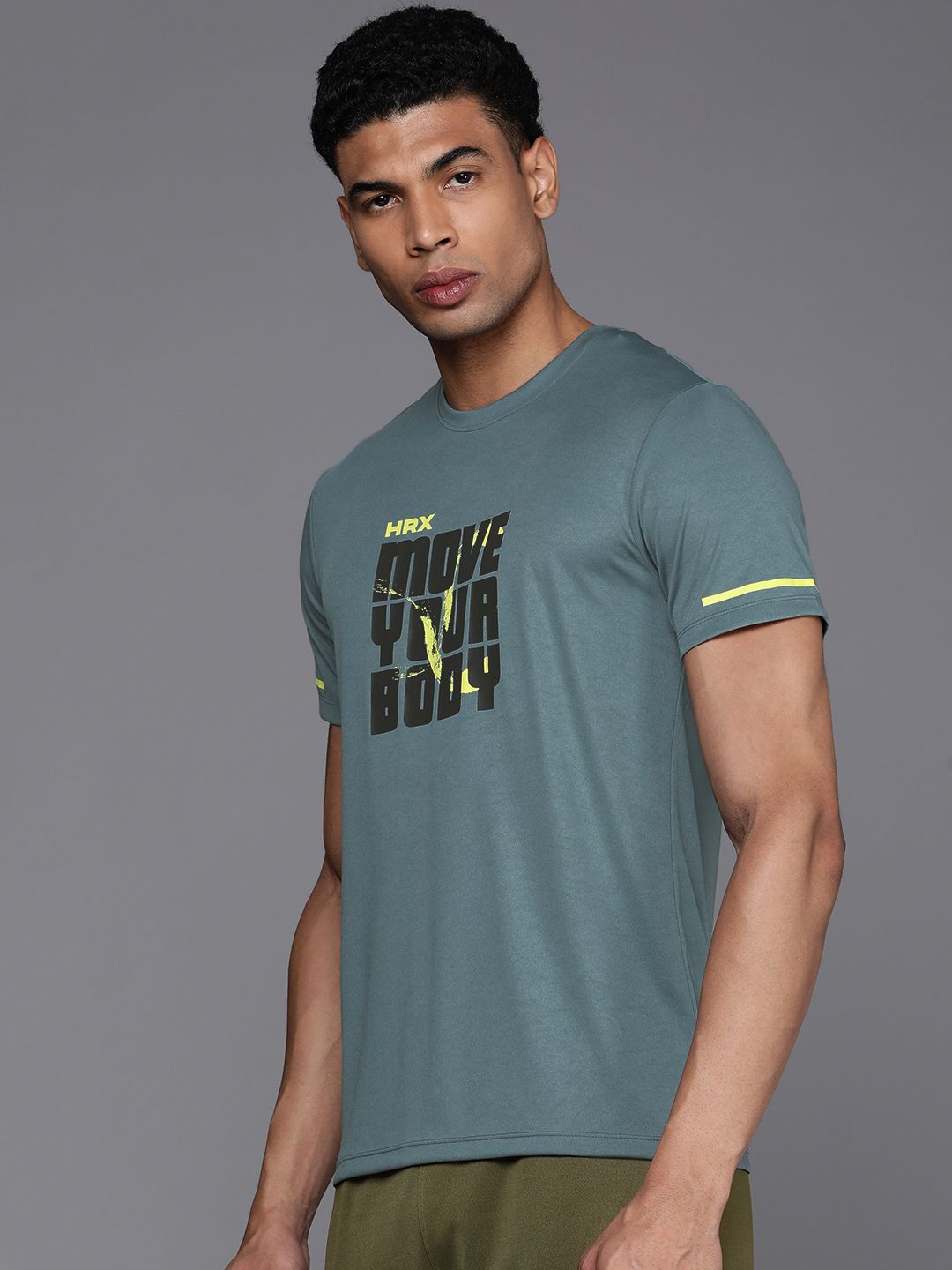 HRX by Hrithik Roshan Flex-Collection Rapid Dry Antimicrobial Finish Printed T-shirt
