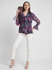 SPYKAR Classic Floral Printed Spread Collar Opaque Cotton Casual Shirt