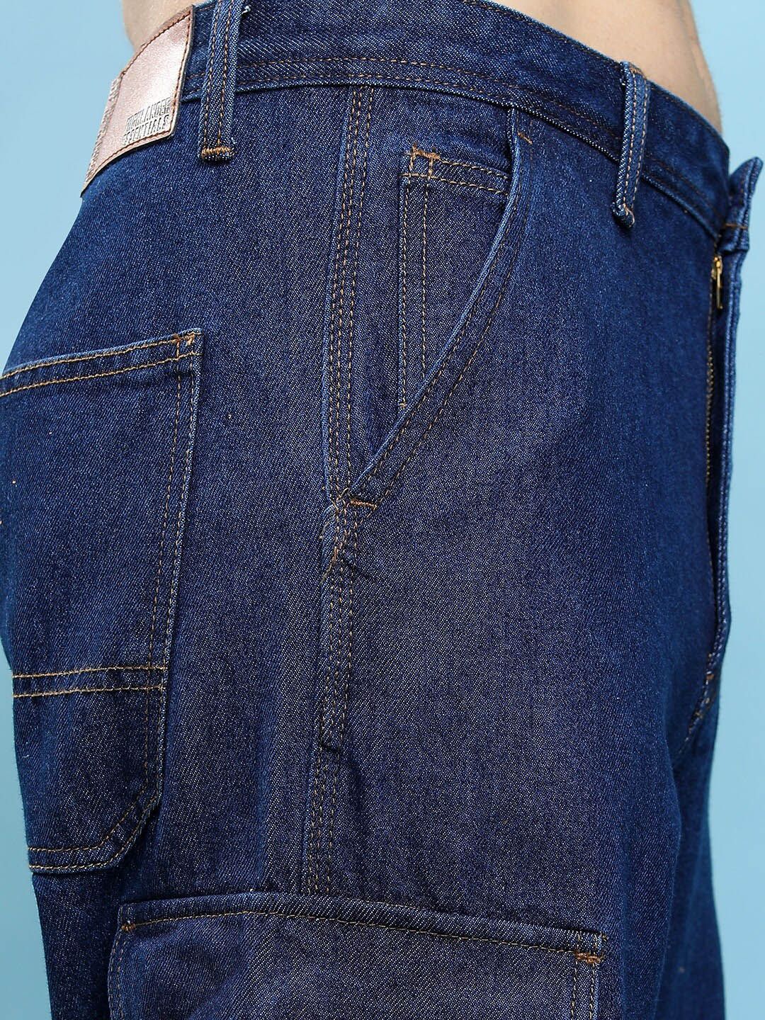 HIGHLANDER Men Blue Relaxed Fit Mid-Rise Clean Look Light Fade Jeans