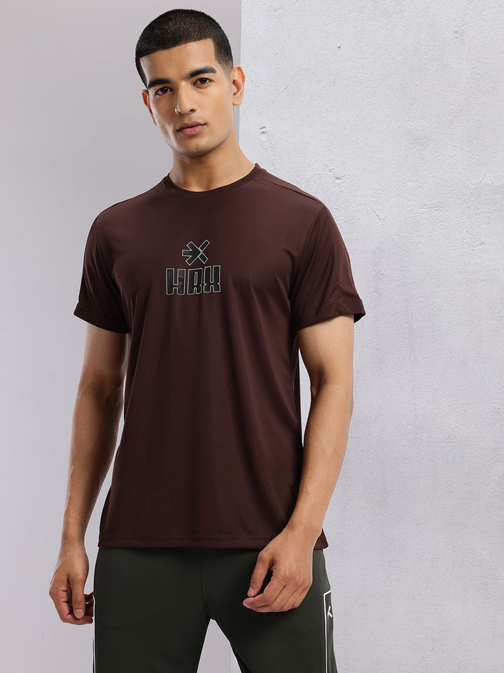 HRX by Hrithik Roshan Brand Logo Print Rapid-Dry Training T-shirt