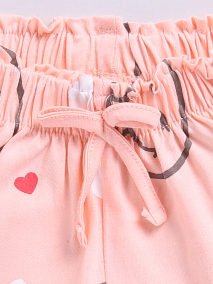 Happy Faces Girls Conversational Printed Pure Cotton Shorts