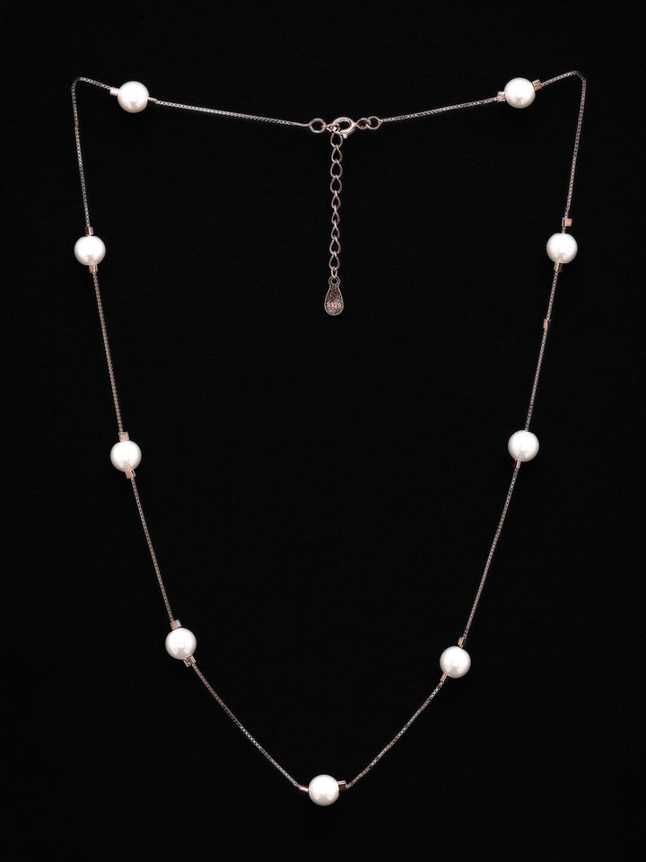 PRIONI Kalung Manik Perak 925 Sterling Bersalut Emas Mawar