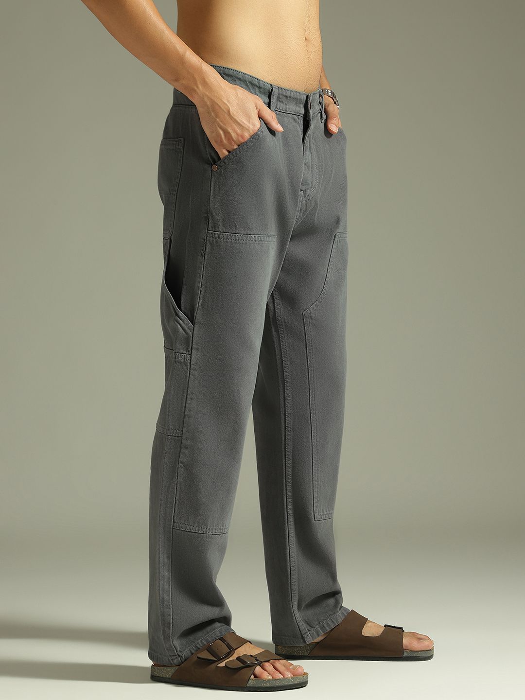 DENNISON Men Baggy Fit Carpenter Jeans