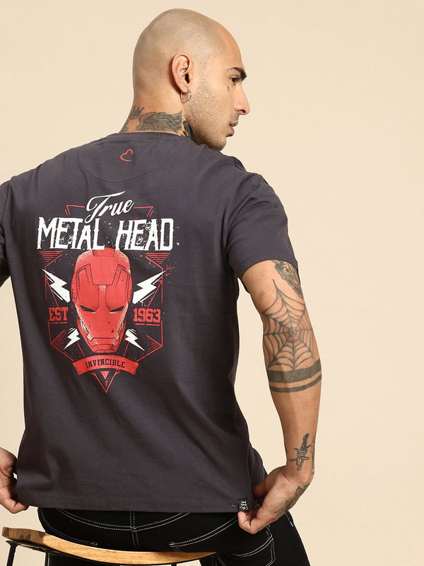 Being Human Pure Cotton Iron Man Printed Relaxed Fit Applique T-shirt