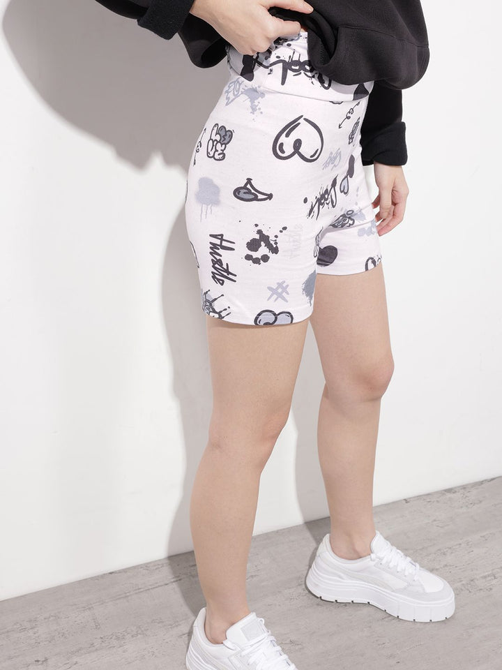 DressBerry Talk To Me Playful Print regular Shorts