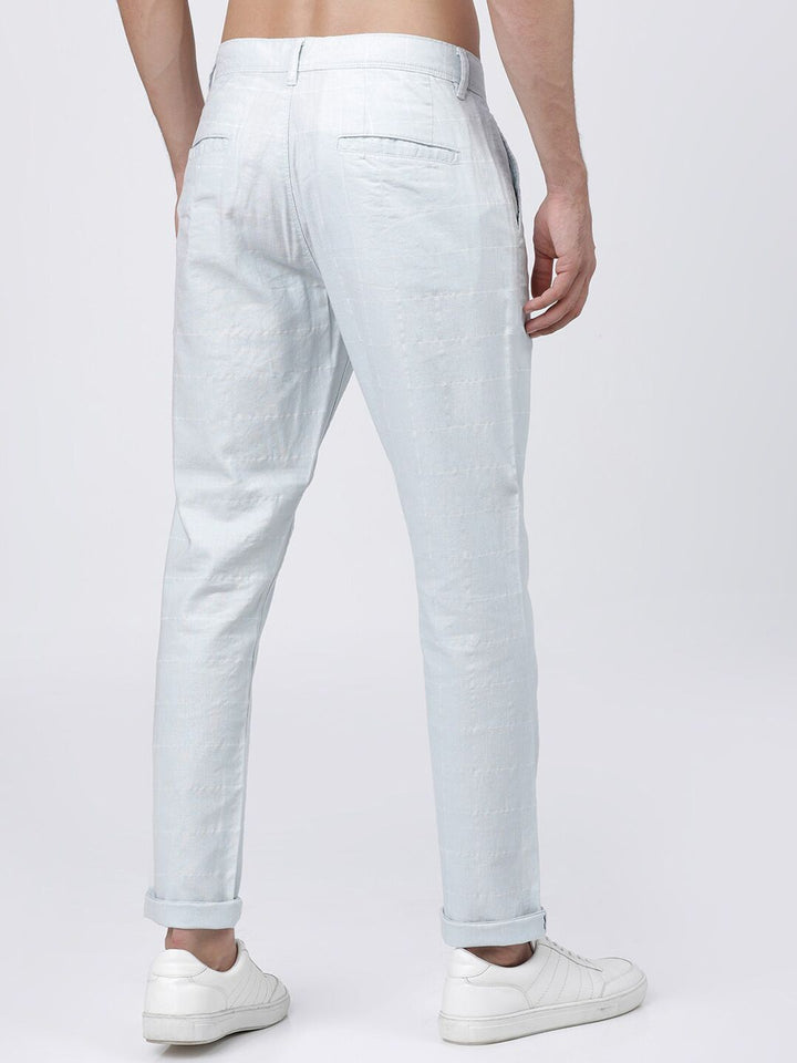 HIGHLANDER Men Blue Slim Fit Chinos Trousers