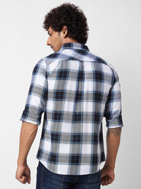 SPYKAR Long Sleeves Regular Fit Cotton Tartan Checks Opaque Checked Casual Shirt