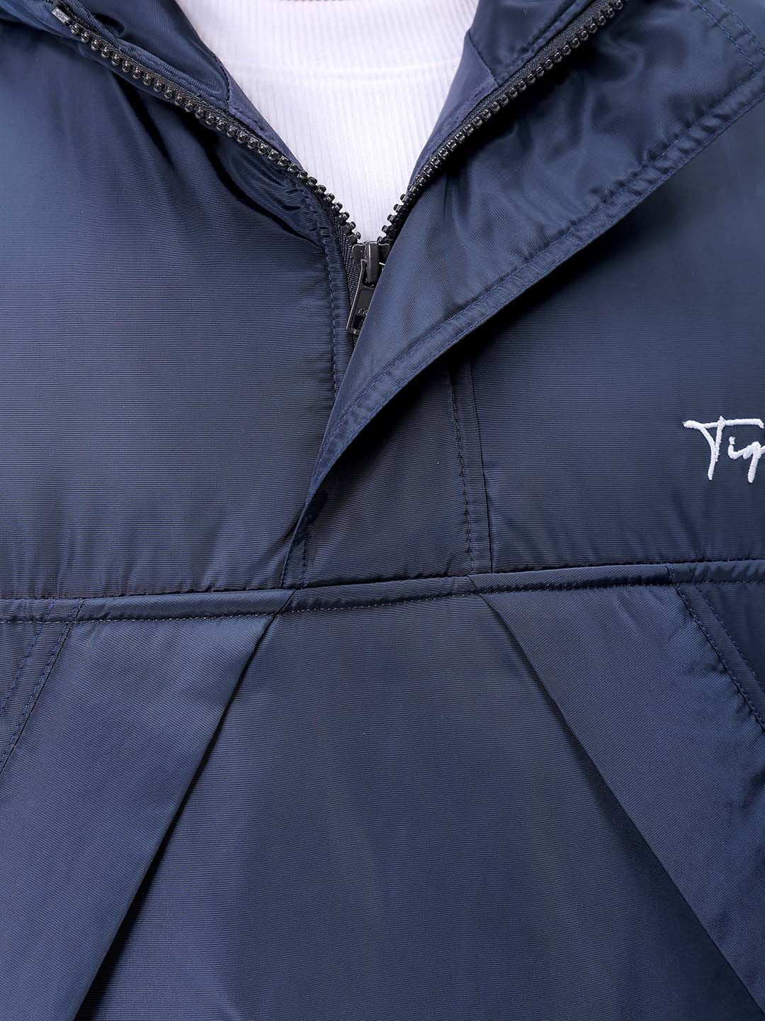 The Indian Garage Co Men Hooded Slim Fit Bomber Jacket