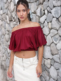 DressBerry Rich Warm Off Shoulder Crop Top