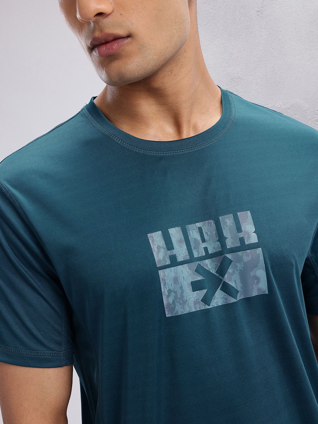 HRX by Hrithik Roshan Brand Logo Printed Rapid Dry Training Tshirt