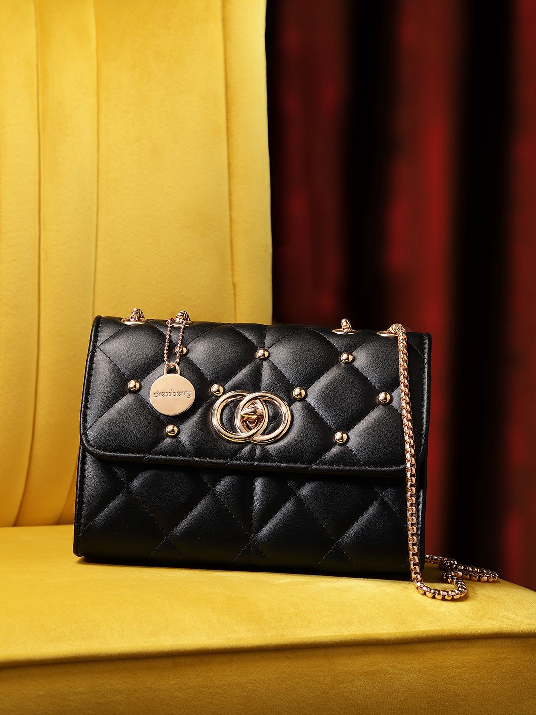 DressBerry Structured Quilted Shoulder Bag