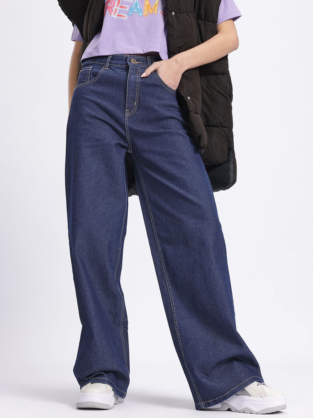 DressBerry Women Baggy Chic Straight Fit Jeans