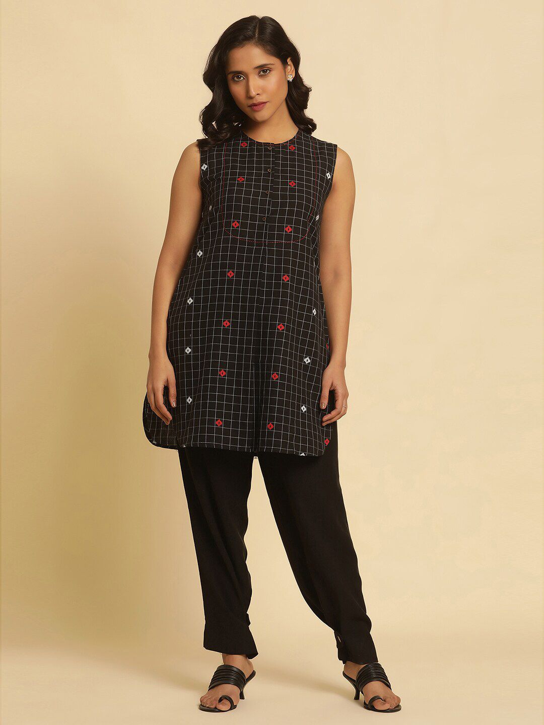 W Floral Embroidered Pure Cotton Tunic