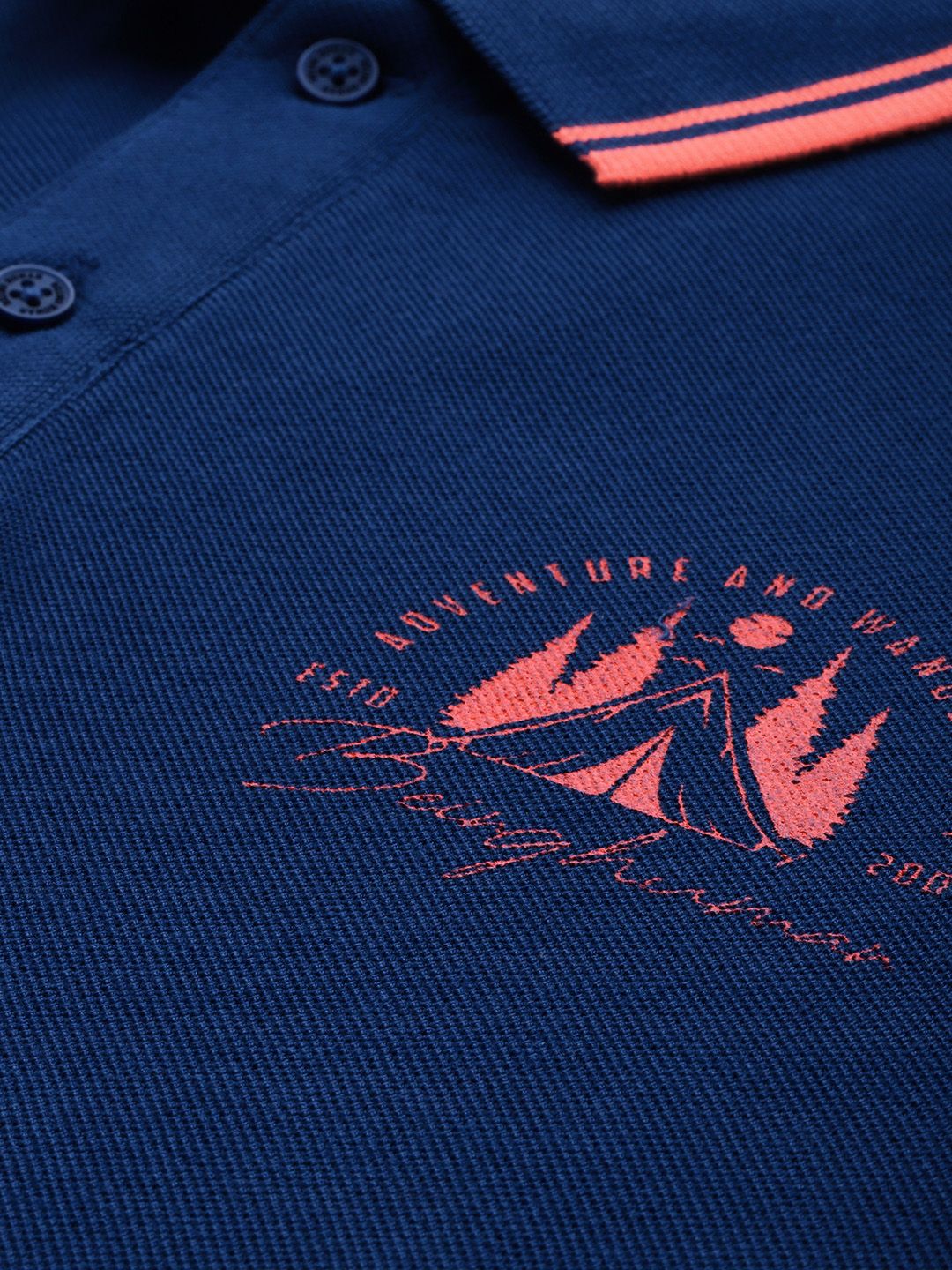 Being Human Men Polo Collar Pure Cotton T-shirt