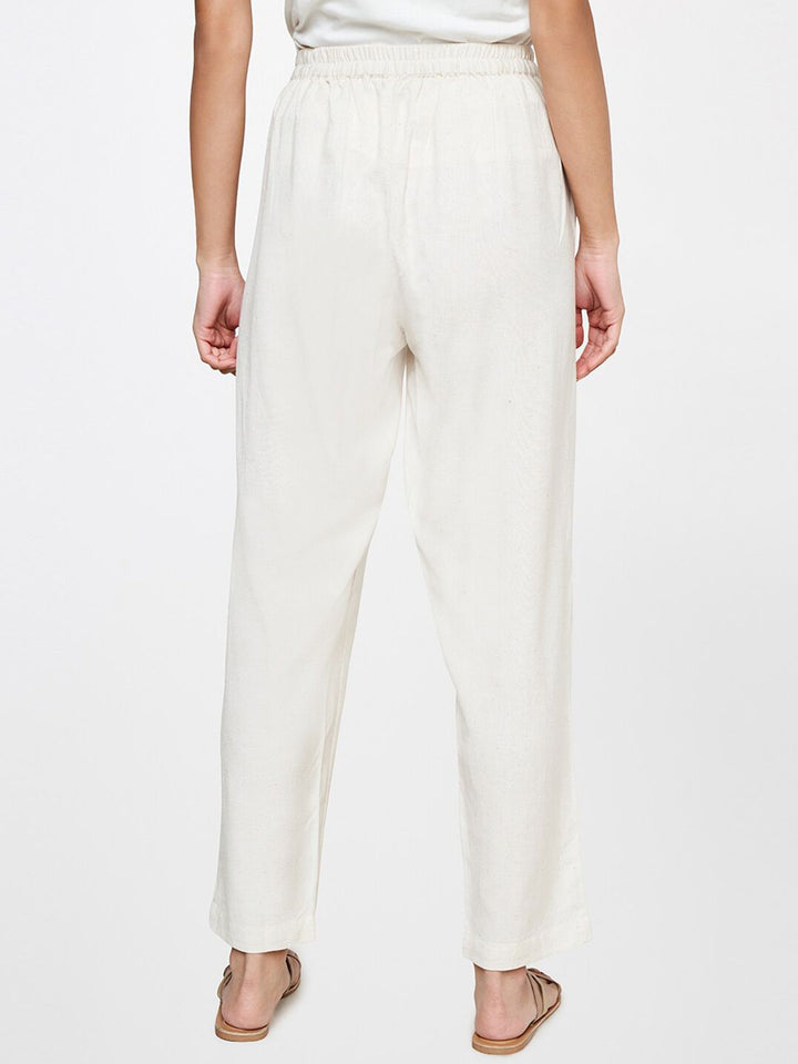 Global Desi Women Straight Fit Pleated Trousers