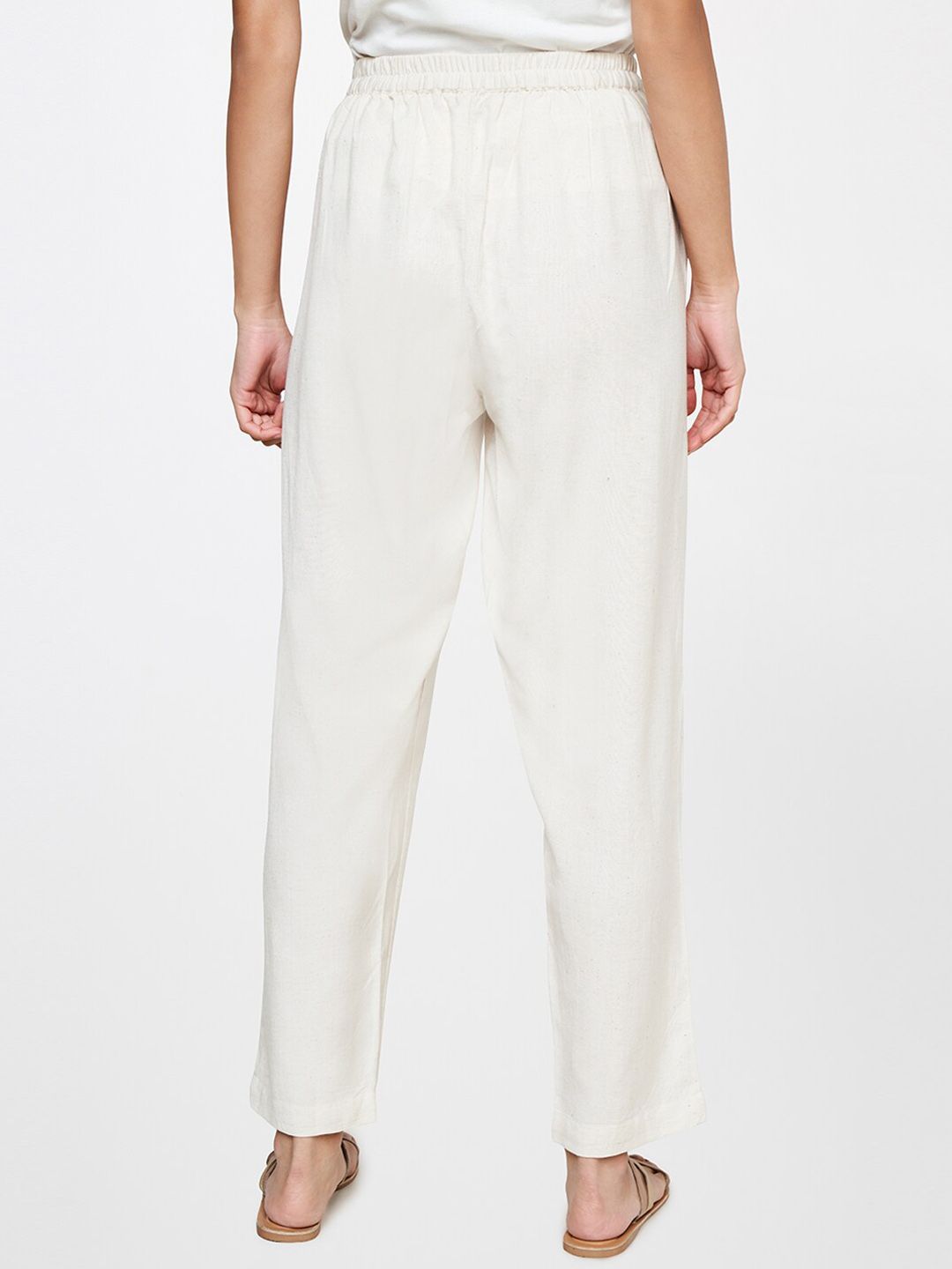 Global Desi Women Straight Fit Pleated Trousers