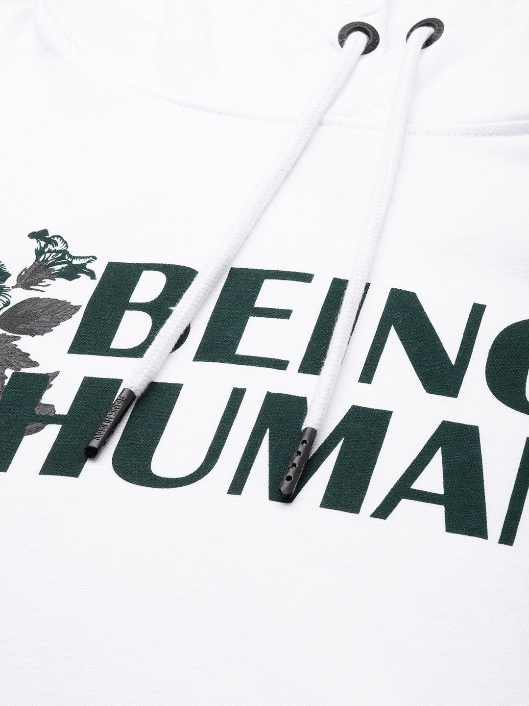 Being Human Brand Logo Printed Hooded Pure Cotton Sweatshirt