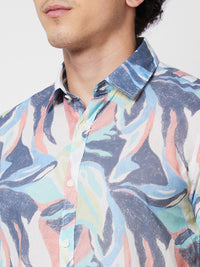 SPYKAR Floral Printed Cotton Casual Shirt