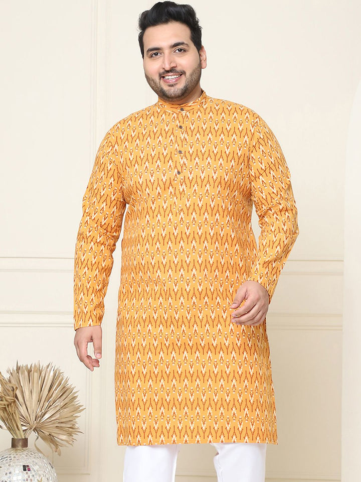 SOJANYA PLUS Geometric Printed Cotton Kurta