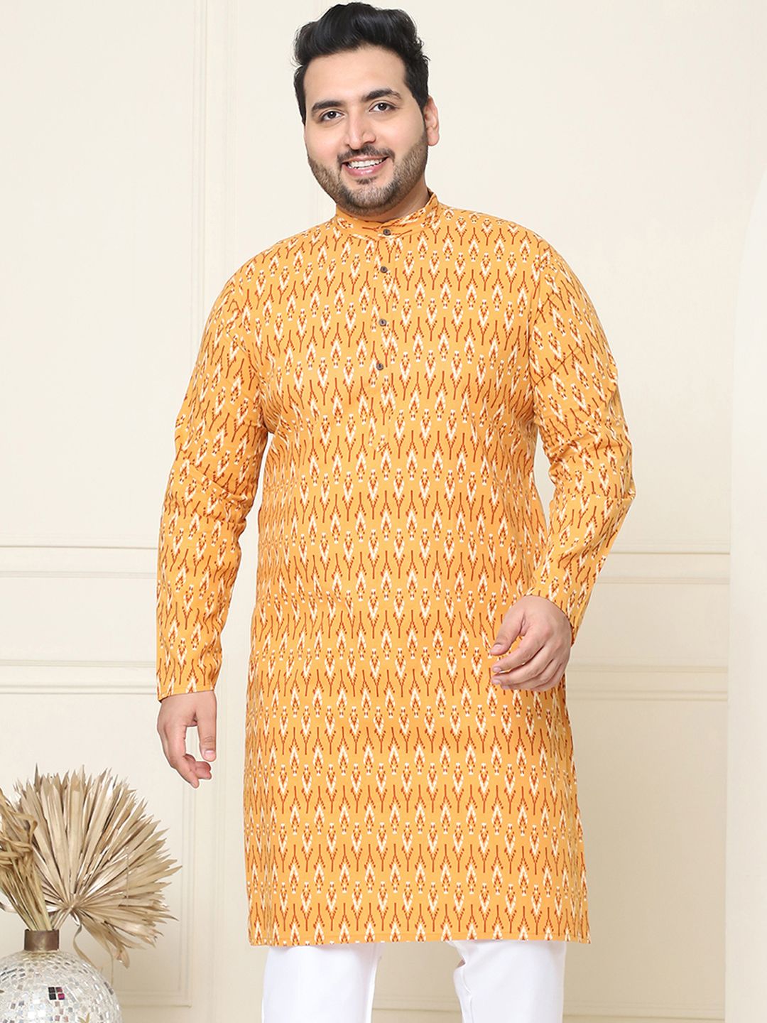 SOJANYA PLUS Geometric Printed Cotton Kurta