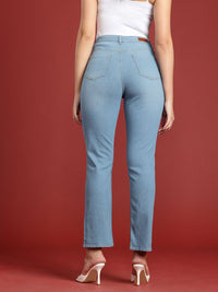 all about you Women Mom Fit Stone-Studded Stretchable Jeans