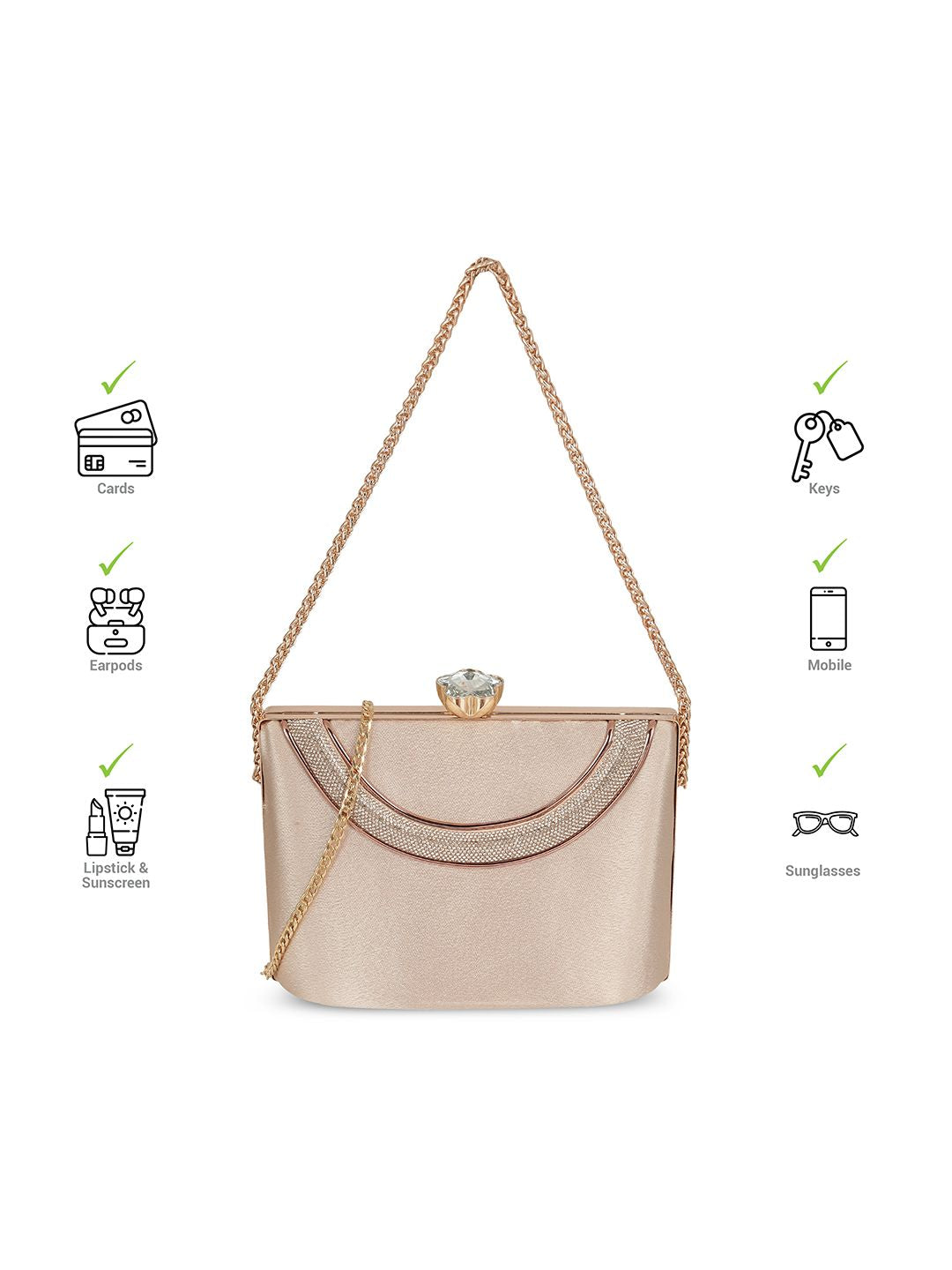 Metro Embellished Box Clutch