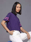 HRX by Hrithik Roshan High Neck Drop-Shoulder Sleeves T-Shirt