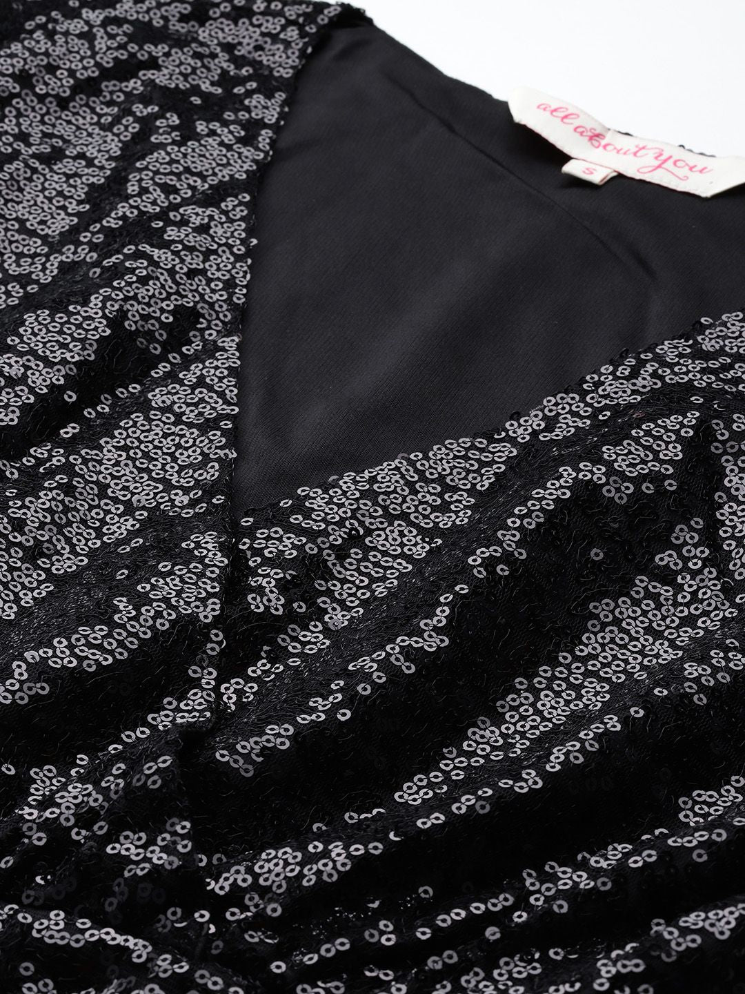 all about you Embellished Wrap Style Empire Dress