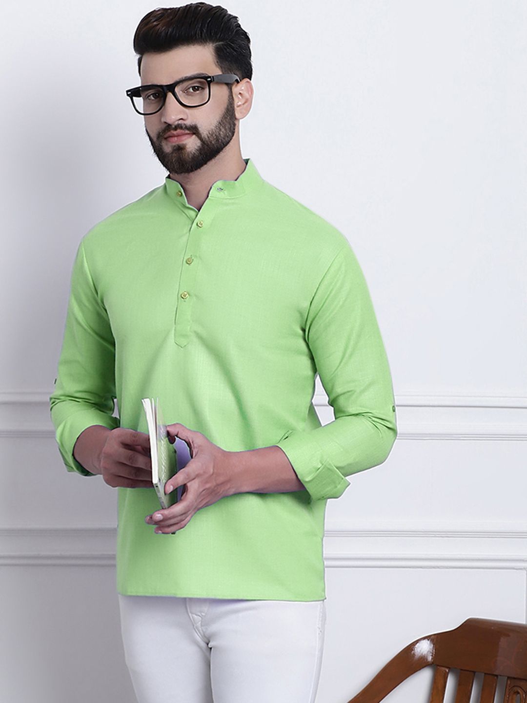 SOJANYA Men Green Kurta