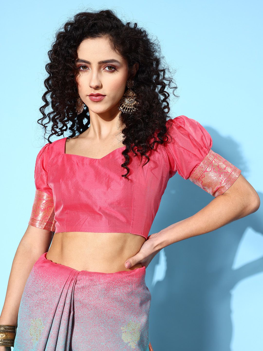 Saree mall Ethnic Motifs Saree with Woven Design Border