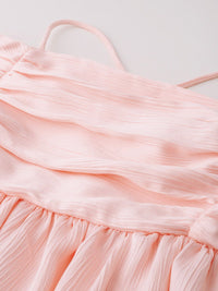 DressBerry Pastel Ruched Romance Smocked A-Line Dress