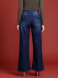 all about you Women Wide Leg Light Fade Stretchable Jeans