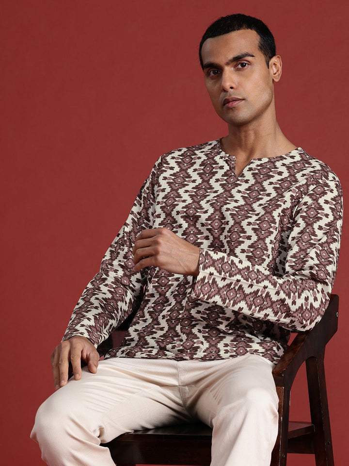 Anouk Ethnic Motifs Print Pure Cotton Short Kurta
