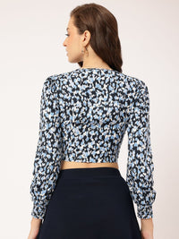 DressBerry Chic & Cheery Printed Empire Crop Top