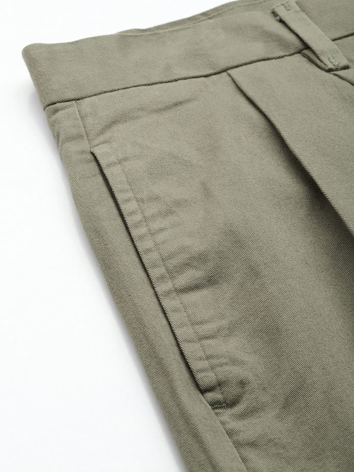 Mr Bowerbird Men Oversized Fit Pleated Korean Trousers
