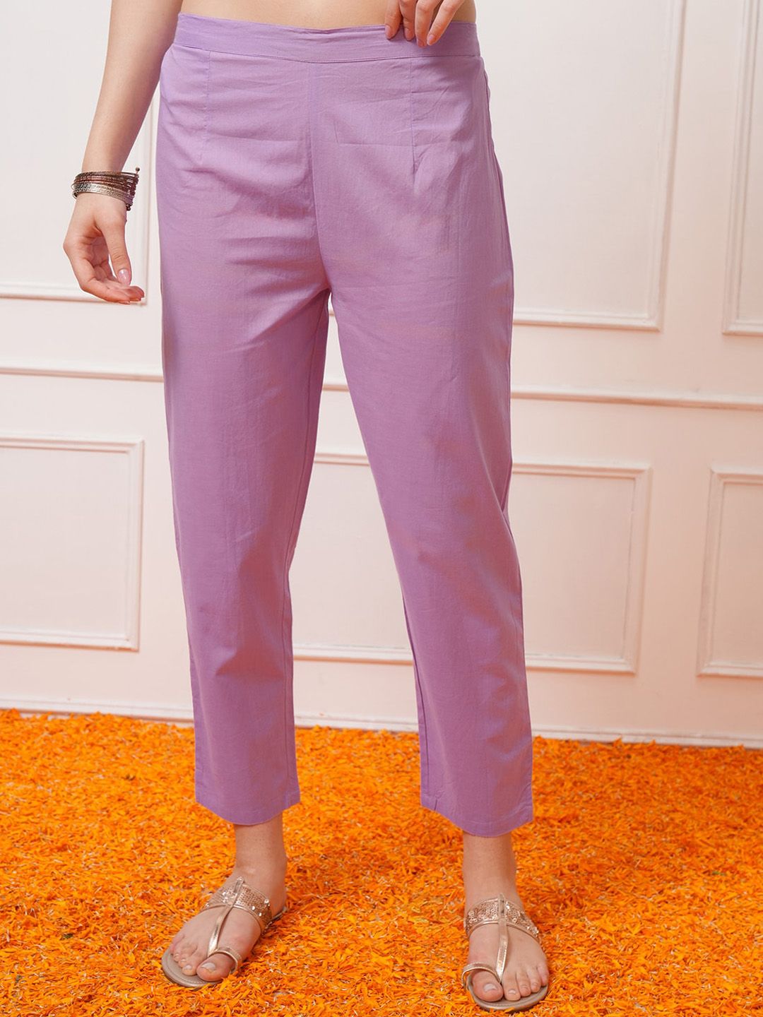 Vishudh Regular Thread Work Pure Cotton Kurta with Trouser & Dupatta