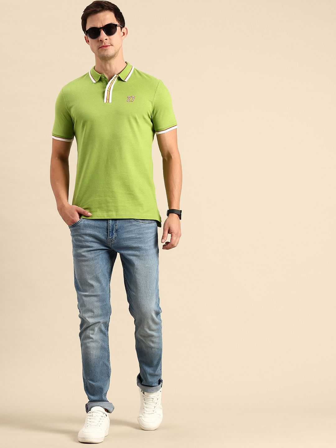 Being Human Polo Collar Pure Cotton T-shirt