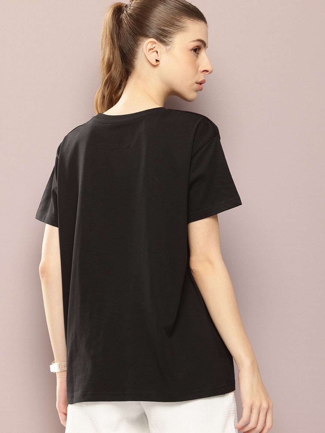 DILLINGER Printed Drop-Shoulder Sleeves Pure Cotton Boxy T-shirt