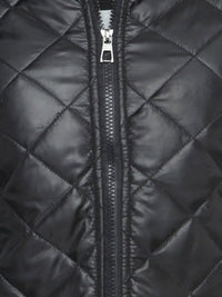 Campus Sutra Windcheater Spread Collar Crop Quilted Jacket