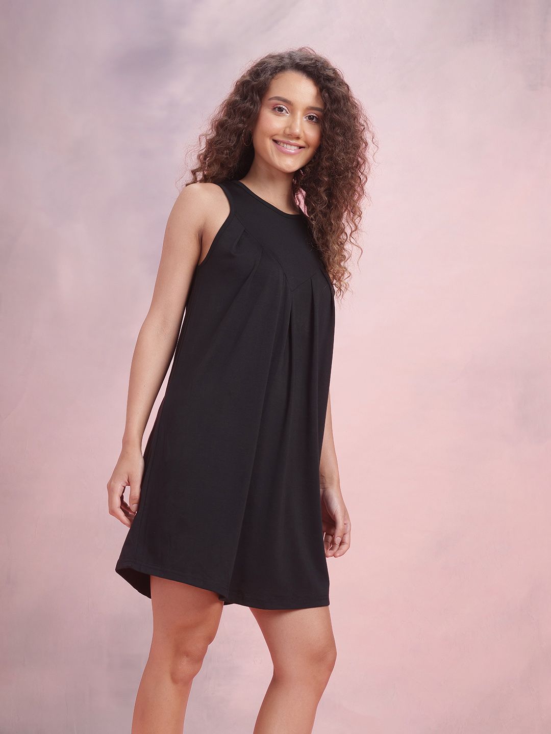 DressBerry Pleated A-Line Dress
