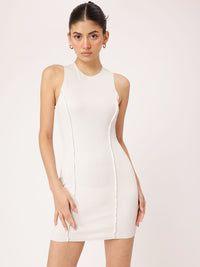 DressBerry Insta-Ready Ribbed Sleeveless Mini Dress